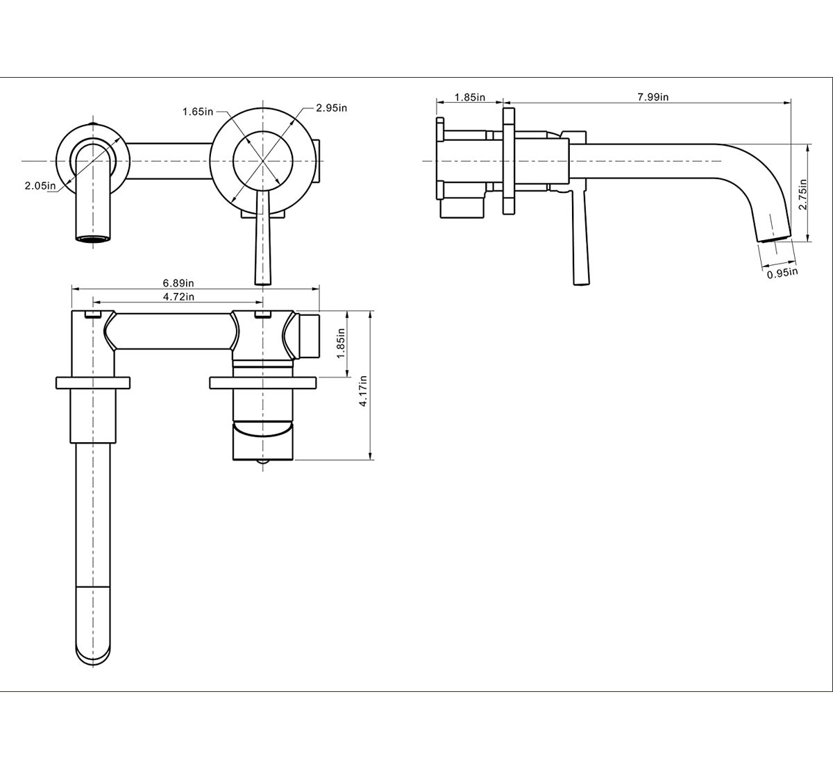 Dilon Wall Mounted Bathroom Faucet Wayfair
